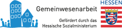 Logo "Gemeinwesenarbeit - gefördert vom Hessischen Ministerium für Soziales und Integration